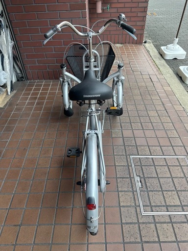 ☆美品☆ブリヂストンミンナ三輪車シルバー (リョウサイクル) 五条の