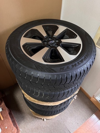 スバル純正ホイール4本スタッドレスタイヤ付き225/60/17