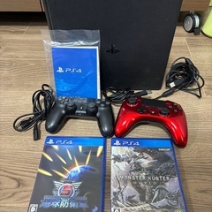 PS4本体1TB＋ソフト2本、プロコン付の画像