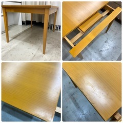 📣良い品が安い‼️✨家具探しは当店へ 大塚家具　筑波産商　4人用　ダイニングセット　机：幅120～156×奥85×高73cm　 椅子：幅48×奥56.5×高91cm　リサイクルショップ　朝霞市　ケイラック朝霞田島店　志木市　和光市　GM438の画像