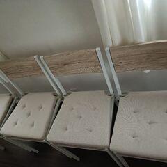 ダイニングチェア+クッション4脚セットの画像