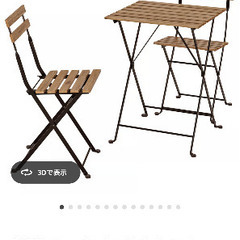テーブル&イス2脚　IKEA製品 TÄRNÖ テルノーの画像