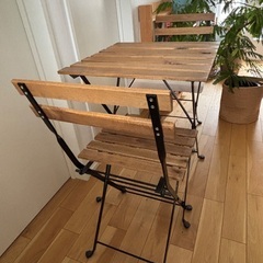 テーブル&イス2脚　IKEA製品 TÄRNÖ テルノーの画像