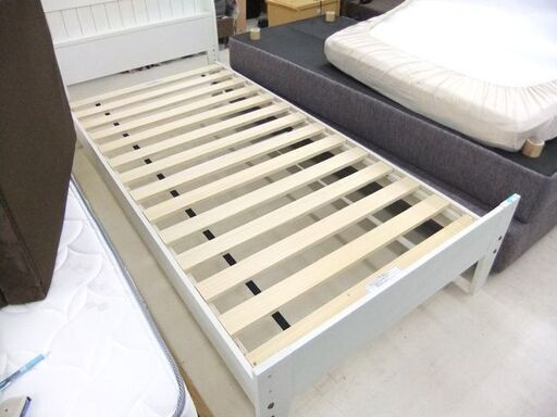 シングルベッド マットレス付き ホワイト 白 ベッド 寝具 ベット シングル コンセント付き 札幌市厚別区 厚別店