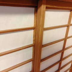 中庭前障子昭和レトロ・障子引戸・格子欄間・衝立・書院障子・建具・リフォーム・インテリアの画像
