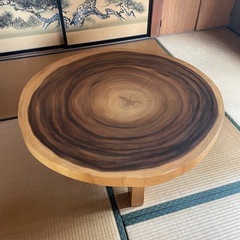 石崎家具モンキーポッド一枚板テープルの画像