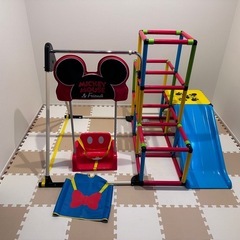 ミッキー＆フレンズおりたたみキッズパーク すべり台　ジャングルジム