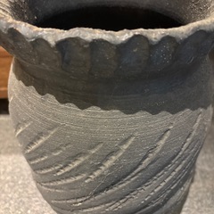小石原焼きアンティークな焼きの大きな壺傘立てに、玄関横の花器にも　の画像