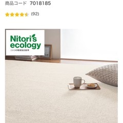 【ニトリ】防音・防炎・抗菌防臭・防ダニカーペット (NオーネストIV 6J)の画像