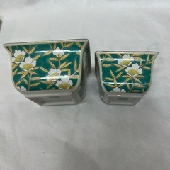 有田焼　明宝窯　佐賀錦　花柄陶器　親子鉢２セットの画像