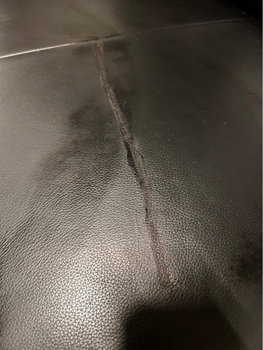 訳アリ/村内家具 ハイバック レザーソファ 本革 ブラック 2人がけソファ