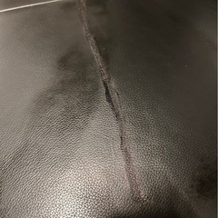 訳アリ/村内家具　ハイバック　レザーソファ　本革　ブラック　2人がけソファの画像