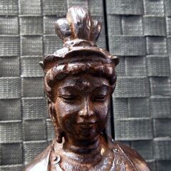 友沢正彦 ブロンズ製 観音菩薩仏像「和み」平成元年記念限定版 5/1000 高さ33cm 本体のみ 札幌市 新道東店の画像