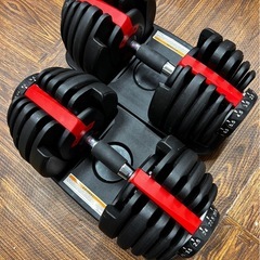 可変式ダンベル 2.5kg～24kg ダイヤル式 15段階調整 2個セットの画像