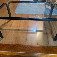 ガラステーブル　黒
の画像