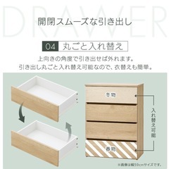 【アイリスオーヤマ】ローチェストの画像
