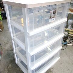 美品 IRIS OHYAMA アイリスオーヤマ ウッドトップチェスト WTW-544 4段チェスト 衣装ケース 衣装棚 衣装収納 プラスチック棚 幅135㎝×奥行38㎝×高さ34.5cm 配達可の画像