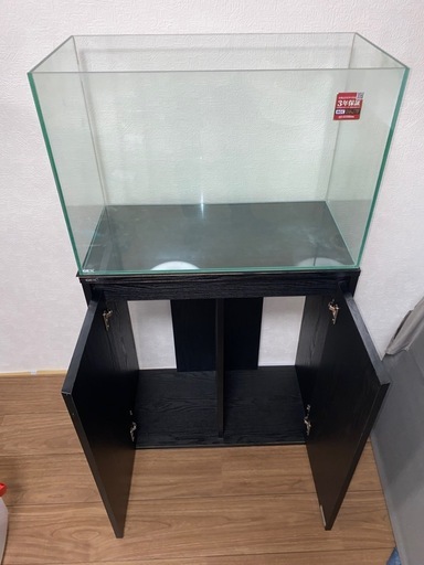 引き取り限定／東京都大田区】GEX 60cmガラス水槽セット（キャビネット