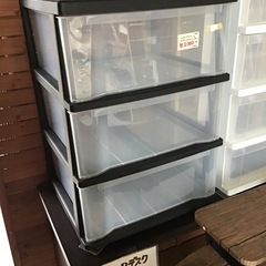 3段プラケース　プラチェスト　衣装ケース　中古品の画像