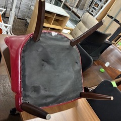 イス　チェア　レザー　赤/レッド　桜屋工業の画像