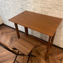 折りたたみテーブル　差し上げます　パソコンテーブル　机　つくえ　木製の画像