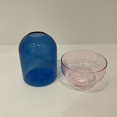 アマブロ ツートーン ベース ピンク×ブルー（amabro TWOTONE VASE Circle／PI×BL）の画像
