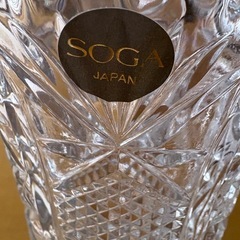 [新品未使用]SOGA クリスタル花瓶 高さ21cm 箱付き 新品未使用の画像