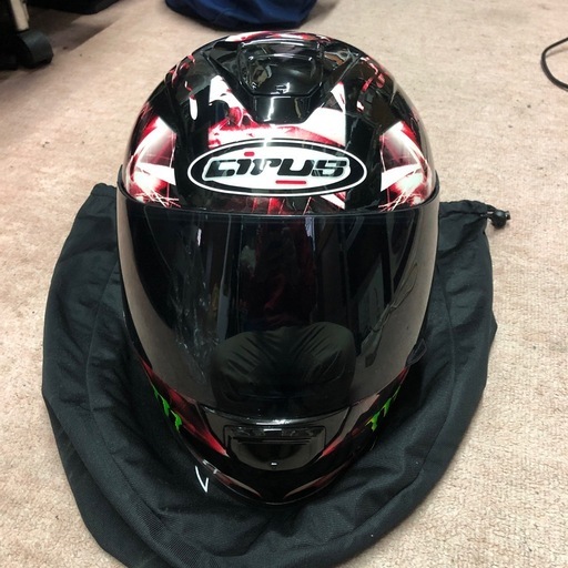 美品 cirus ヘルメット フルフェイス MONSTER ENERGY モンスターエナジー HS-800X Lサイズ