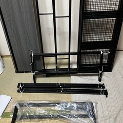 ダブルベッド　フレーム 耐荷重400kg 宮棚　コンセント付の画像