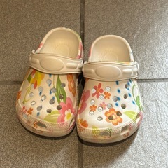 女の子 14cm 靴 クロックス風サンダル スニーカー 4点セット 花柄 パンダ🐼 リボン🎀 ̖́-‬の画像
