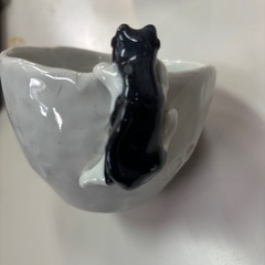 砥部焼猫マグカップの画像