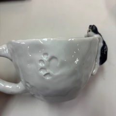 砥部焼猫マグカップの画像