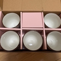 新品未使用　桜柄　湯呑み　５個セットの画像