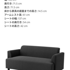 IKEA 2人掛ソファ HEMLINGBY ヘムリングビーの画像