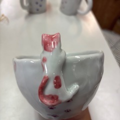 砥部焼猫マグカップの画像