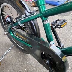 J1635　【リユースのサカイ柏店】 ★店頭にて試乗可★　キッズ自転車　DUALLY　デューリー　グリーン　18インチ　簡易クリーニング済　 中古自転車 　流山市 中古自転車 松戸市 中古自転車 我孫子市 中古自転車 船橋市 中古自転車 守谷市 中古自転車 取手市 中古自転車　の画像