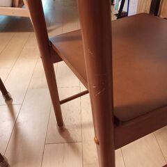 ダイニングチェア　2脚セット　ブラウンの画像