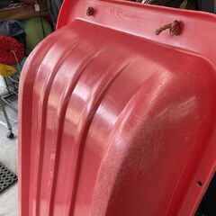 ジャンボそり 135cm 赤 ひも付き 特大 大型ボブスレー ビッグサイズ 除雪そり 荷物運び ソリ 札幌市手稲区の画像