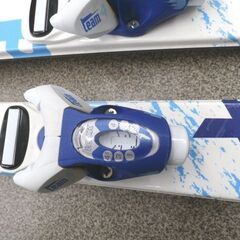 カザマ 116cm ジュニアスキー 板・ビンディング 2点セット KAZAMA SPA-J ROCKER ブルー 西岡店の画像