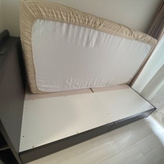 ニトリ ベッドフレームシングル 収納ありの画像