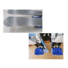 カザマ 116cm ジュニアスキー 板・ビンディング 2点セット KAZAMA SPA-J ROCKER ブルー 西岡店の画像