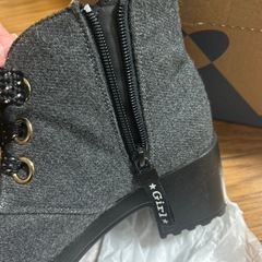 美品　NUOVO グレー ビーズ刺繍 ブーツ　ニコプチ　23cmの画像