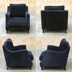 ≪zyt2507ジ≫ nakamura/ナカムラ 1人掛けソファ＋スツール N913 N915-ST ロビーチェア/オットマン/中村工芸/中古家具/宮城県仙台市 71010-03の画像