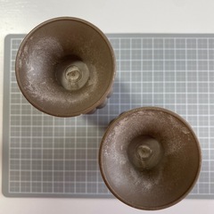 花器★シャビーシック★グレージュ★2点セットの画像