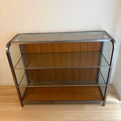 【早期引取限定SALE】ACME Furniture ヴィンテージ ガラスシェルフ ショーケース 陳列棚 店舗什器 ディスプレイ 飾り棚の画像