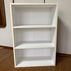 本棚 白の画像