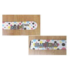 130㎝ ジュニアスキー 板・ビンディング 2点セット SWALLOW JUNIOR GIRLS SKI ドット柄 西岡店の画像
