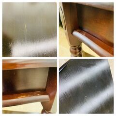 【ジモティー割引で最大15％OFF⭐️】半円コンソールテーブル アンティーク家具 ダークブラウンの画像