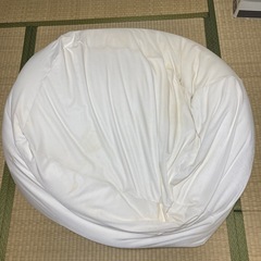 無印　人を駄目にするソファ　ビーズソファ　デニムの画像