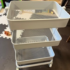 3段　キッチンワゴン　収納　スチールワゴン　キャスター付きの画像